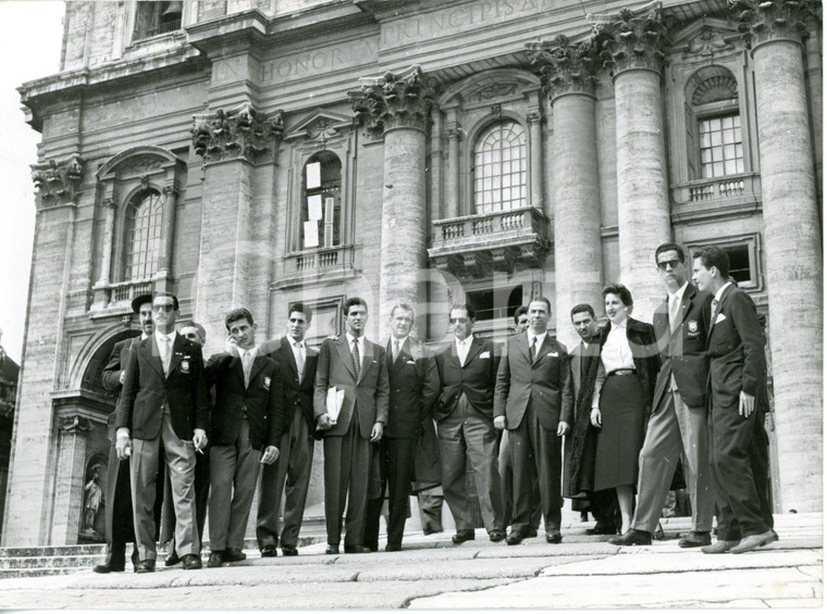 1956 VATICANO - CALCIO NAZIONALE - Squadra brasiliana prima dell'udienza papale