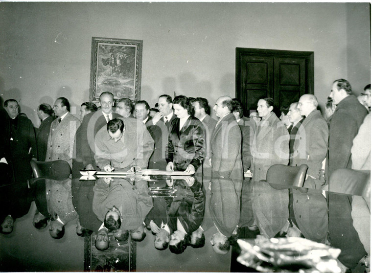 1956 TORINO - Carrozzieri italiani in visita agli stabilimenti FIAT *Foto 18x13