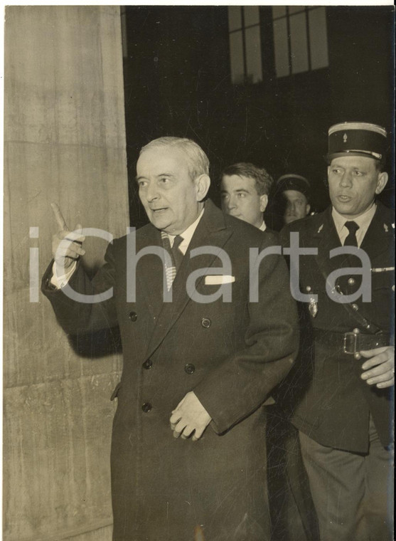 1960 PARIS Procès COMPLOT D'ALGER - Georges BIDAULT témoin - Photo 13x18 cm