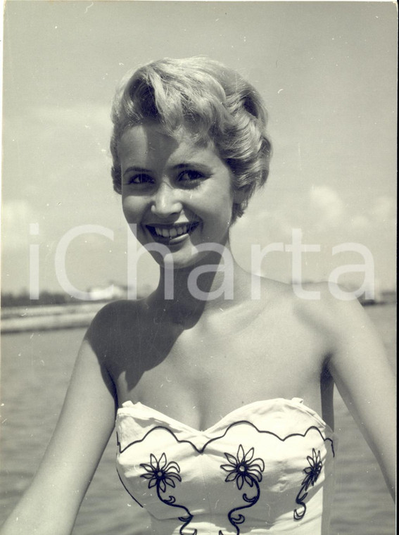 1954 VENEZIA Mostra del Cinema - Ritratto attrice Kiki SLOCKIN *Foto 13x18 cm