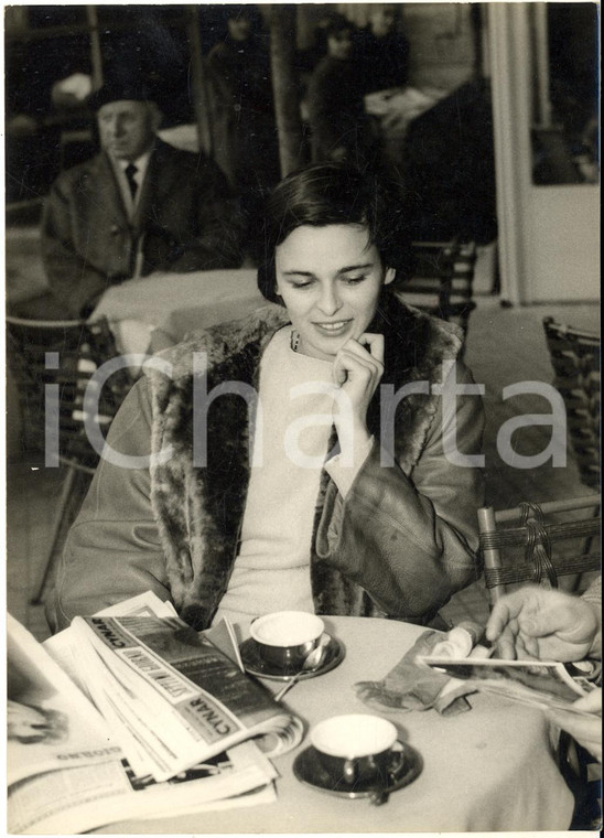 1955 ca RAPALLO Attrice Lucia BOSE' fa colazione al bar *Foto 13x18 cm