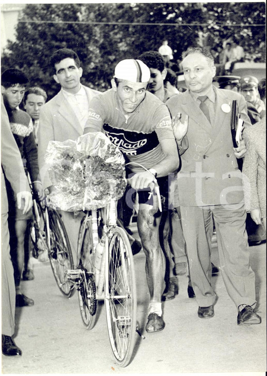 1956 GENOVA CICLISMO GIRO DELL'APPENNINO Cleto MAULE vincitore *Foto 13x18