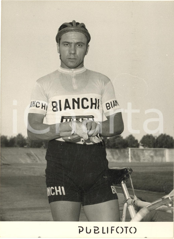 1954 DALMINE - CICLISMO SU PISTA - Antonio MASPES agli allenamenti *Foto 13x18