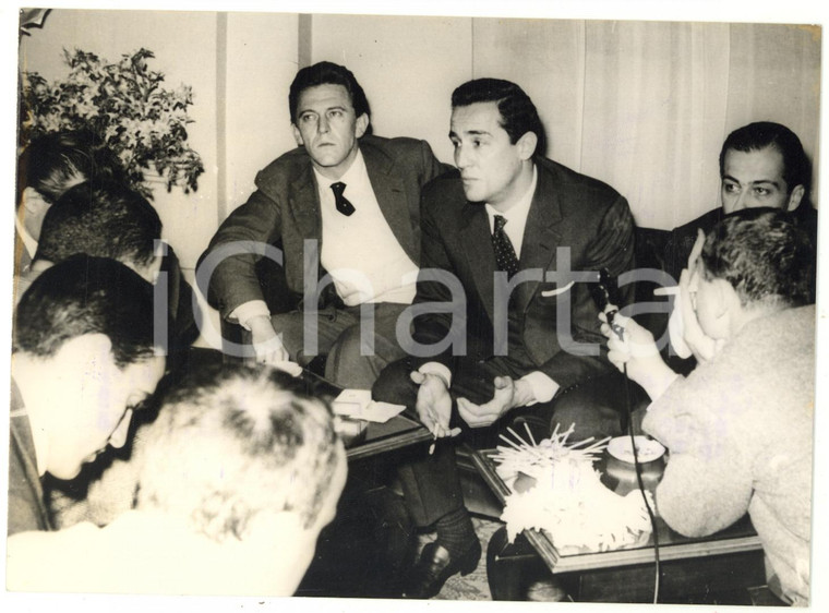 1959 ROMA Guido ROCCA Vittorio GASSMAN Daniele D'ANZA in conferenza stampa *Foto