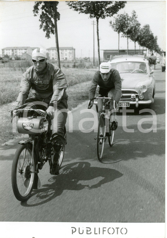 1956 Area di MILANO - CICLISMO Record dell'ora - Allenamento di Jacques ANQUETIL