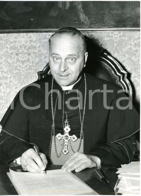 1958 VERONA Card. Giovanni URBANI patriarca di Venezia nel suo studio - Foto