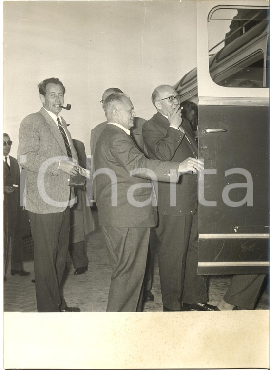 1957 CATANIA Arrivo Philip ROSENTHAL per conferenze su porcellane - Foto 13x18