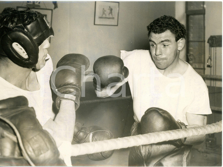 1953 LONDON Cambridge gym - BOXE - Training of Johnny WILLIAMS and Peter TOCH