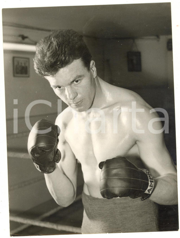 1956 LONDON BOXE Heavyweight - Dick RICHARDSON during his training *Photo 15x20