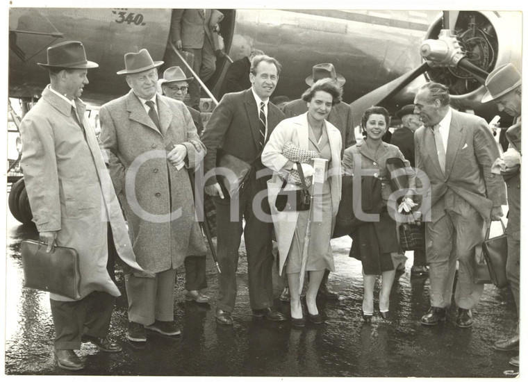 1956 ROMA Aeroporto - Arrivo di Philip ROSENTHAL con i dirigenti dell'azienda