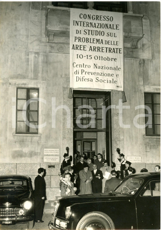 1954 MILANO Museo della Scienza - Ingresso del Convegno sulle aree arretrate