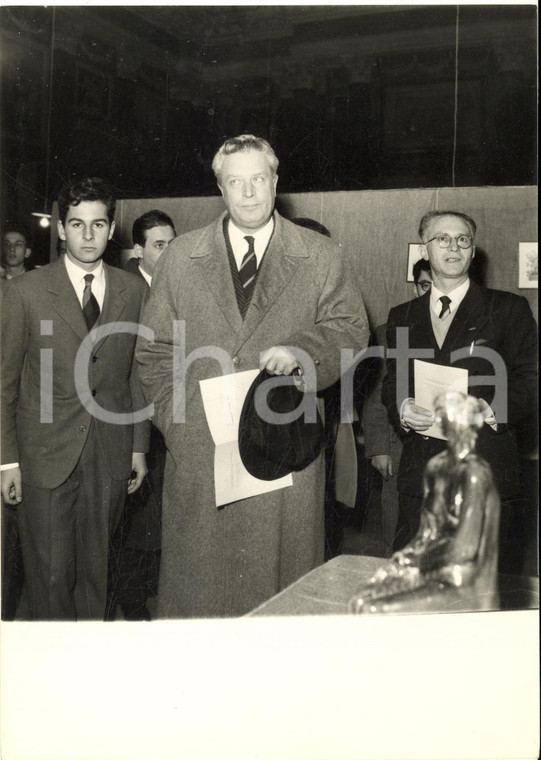 1955 ca GENOVA Sindaco Vittorio PERTUSIO all'inaugurazione di una mostra - Foto