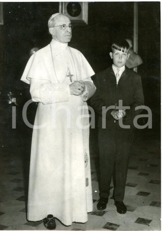 1958 VATICANO - Papa Pio XII riceve in udienza Haakon JOSEPHSON - Foto 13x18