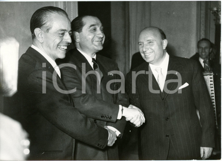 1955 ROMA Accordi Italia-Francia - Pierre MENDÈS FRANCE e Gaetano MARTINO