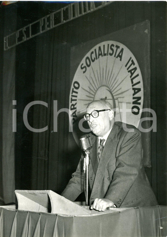 1956 TORINO Teatro Alfieri - Discorso di Pietro NENNI al convegno del PSI *Foto