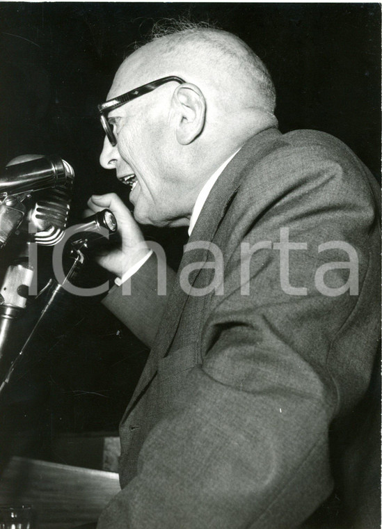 1958 ROMA Campagna elettorale PSI - Comizio di Pietro NENNI - Fotografia 13x18