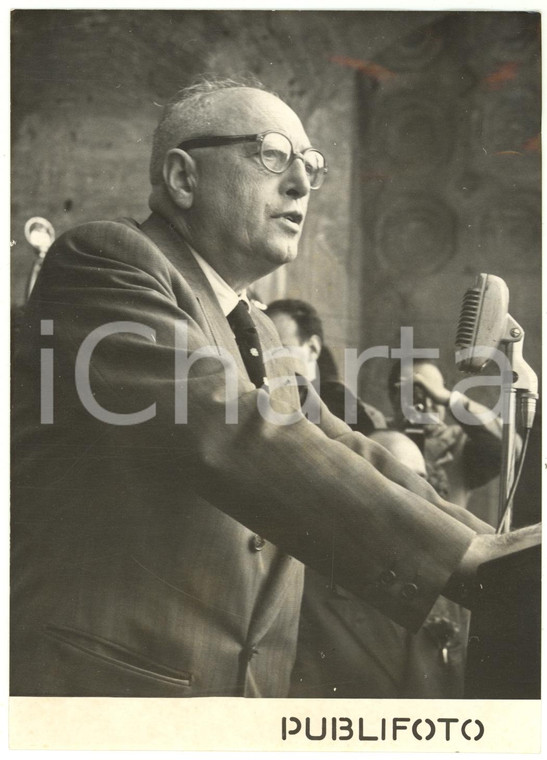 1953 ROMA Campagna elettorale PSI - Comizio di Pietro NENNI *Foto 13x18 cm