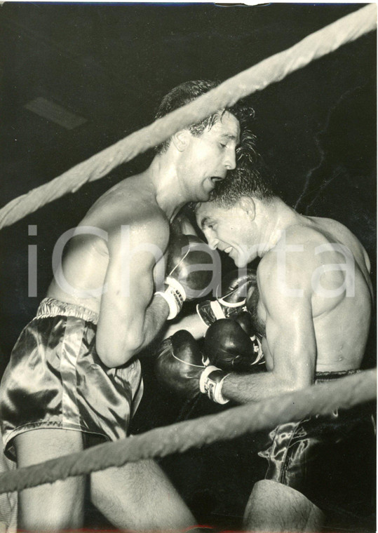 1956 MILANO BOXE Titolo europeo pesi medi - Charles HUMEZ batte Franco FESTUCCI