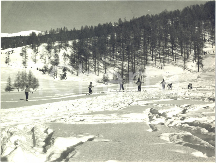 1963 SAN SICARIO (TO) Scuola invernale ITALSIDER - Bambini sugli sci *Foto 24x18