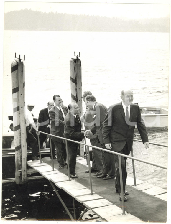 1961 CADENABBIA Arrivo di Dean RUSK accolto da Heinrich VON BRENTANO - Foto