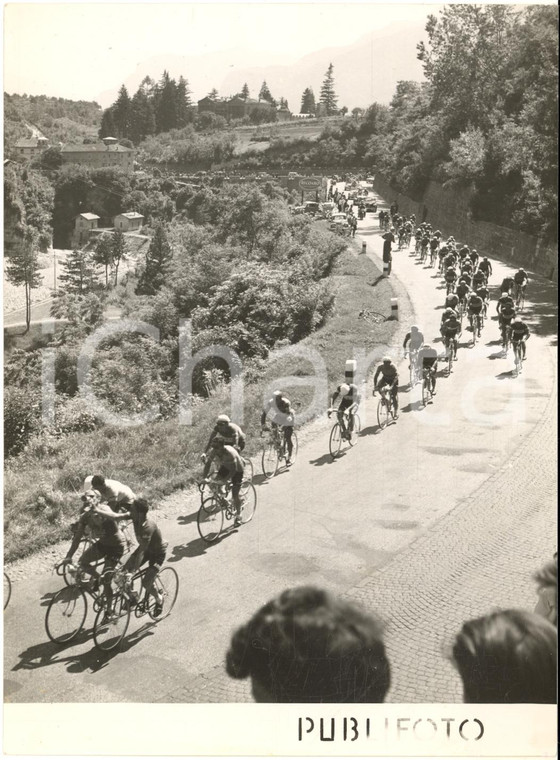 1955 ca GIRO D'ITALIA - TRENTO Grande Cascata di Ponte Alto - Passaggio gruppo