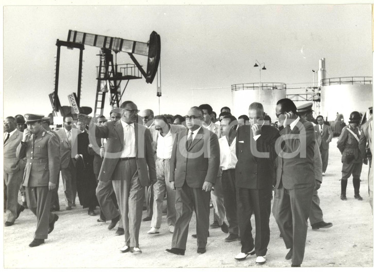1957 GELA Pozzi petroliferi AGIP - Visita di Silvio GAVA e Salvatore ALDISIO