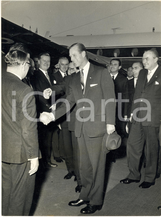 1965 MILANO Arrivo del principe Filippo duca di Edimburgo - Foto 18x24 cm