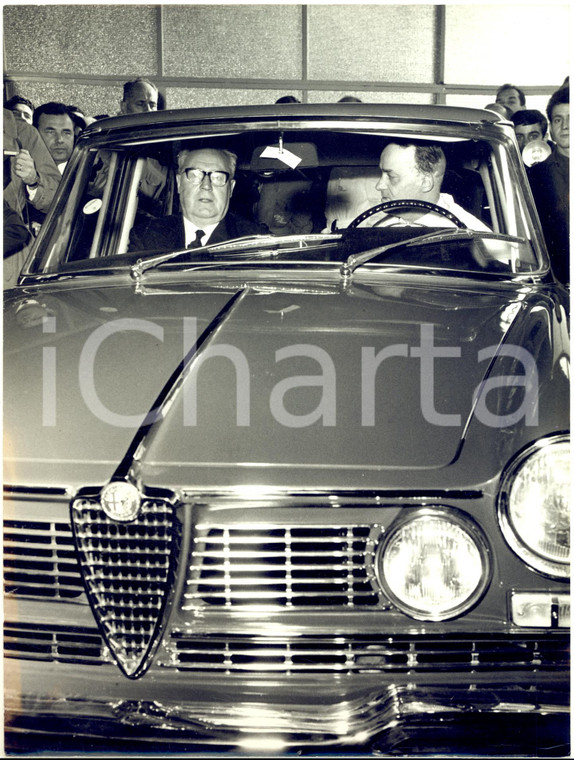 1965 ARESE Presidente Giuseppe SARAGAT visita nuovo stabilimento ALFA ROMEO