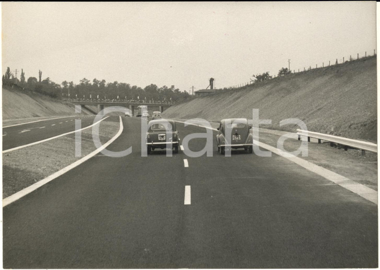 1958 SERRAVALLE SCRIVIA Tratto nuova autostrada Serravalle-Milano *Foto 18x13