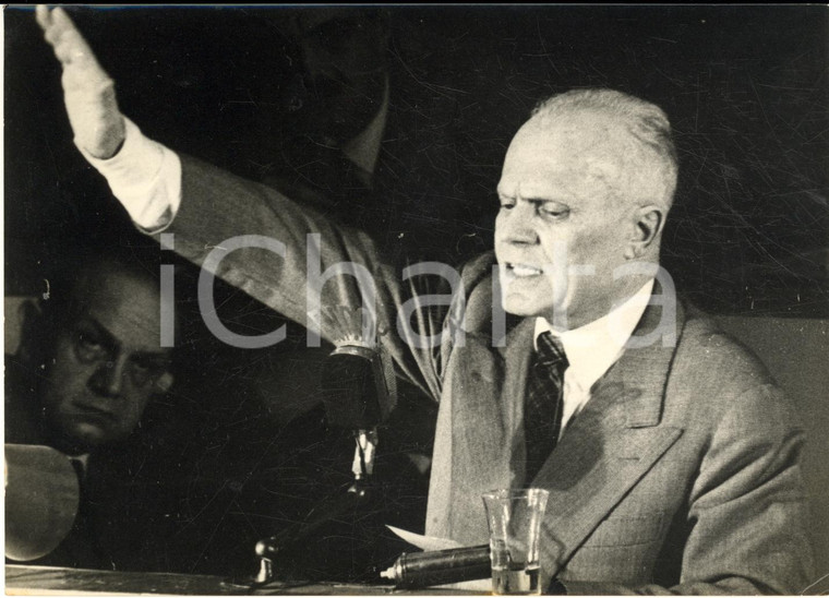 1957 VENEZIA Congresso PSI - Sandro PERTINI durante il suo intervento - Foto