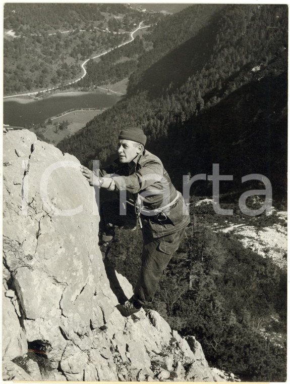 1959 GERMANIA Alpi Bavaresi - Gunner TREVOR MARSDEN in arrampicata- Foto