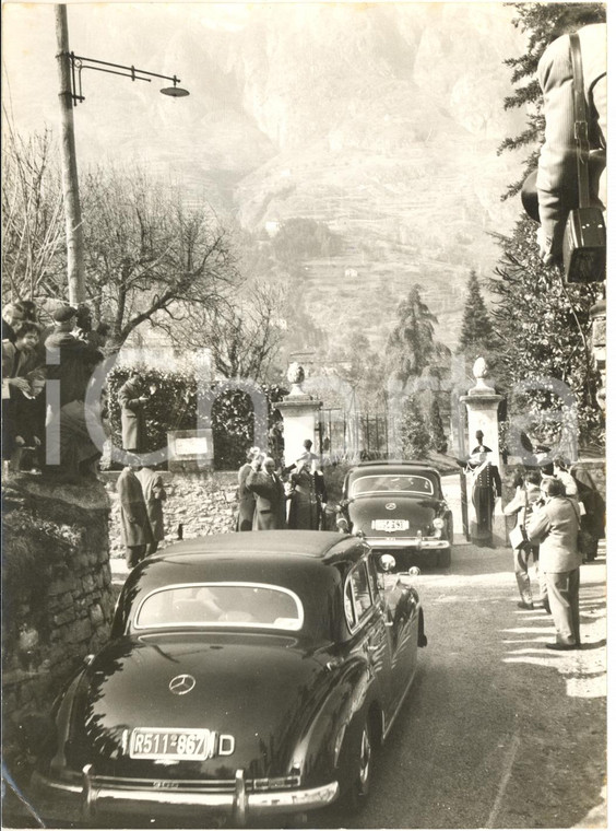 1957 CADENABBIA Arrivo di Konrad ADENAUER e famiglia a VILLA ROSA *Foto 13x18