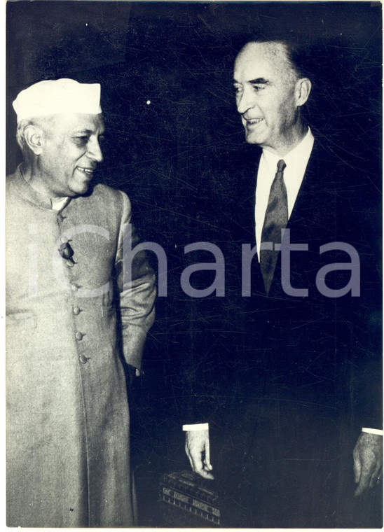 1960 DELHI Jawaharlal NEHRU with Alfred KRUPP on state visit to India *Photo