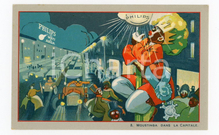 1925 ca Lampes PHILIPS - ARGENTA Moustinga danse la capitale - Carte postale
