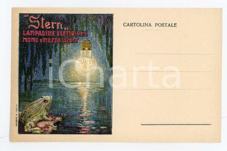 1910 ca ITALIA Lampadine elettriche STERN - Cartolina illustrata vintage FP NV