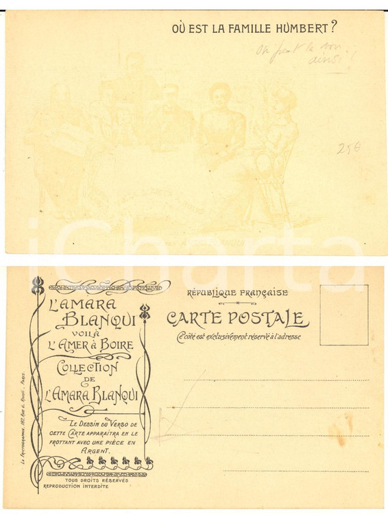 1905 ca FRANCE - AMARA BLANQUI Où est la famille Humbert - Carte postale CPA