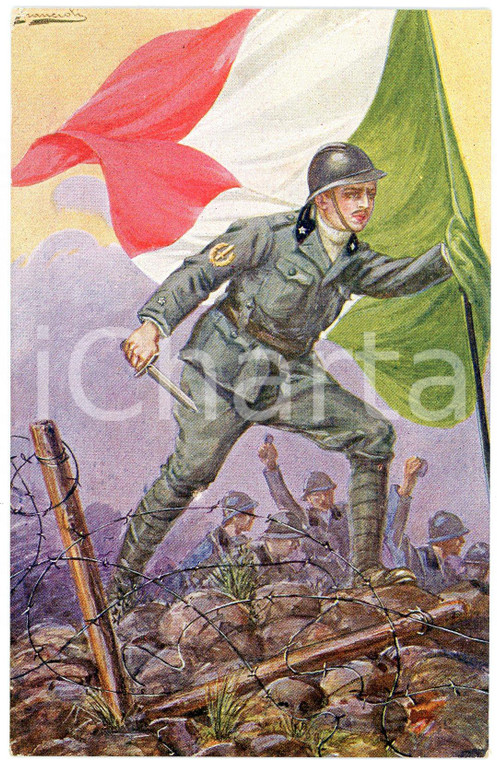 1918 WW1 L'inno degli Arditi di BLACH Cartolina ILLUSTRATA FP NV