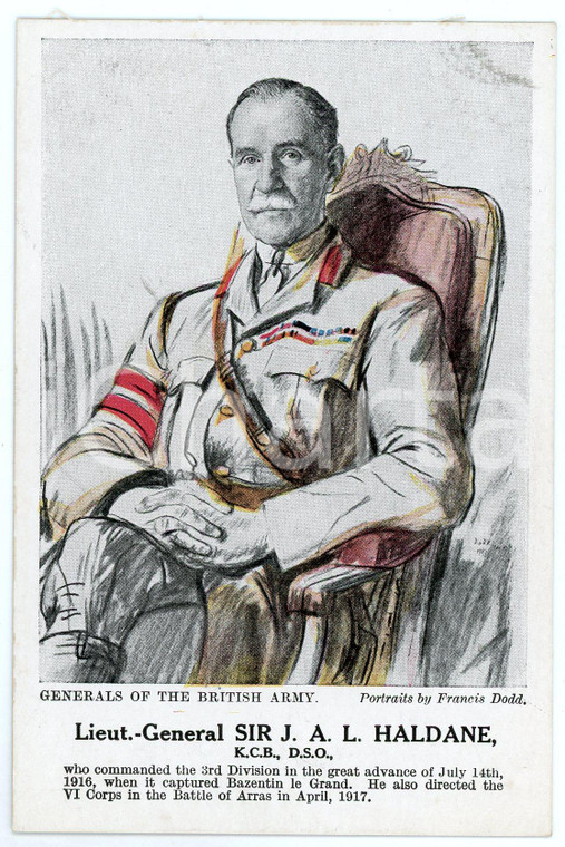 1910 ca Artist Francis DODD - Generals of the British army - J. A. L. HALDANE