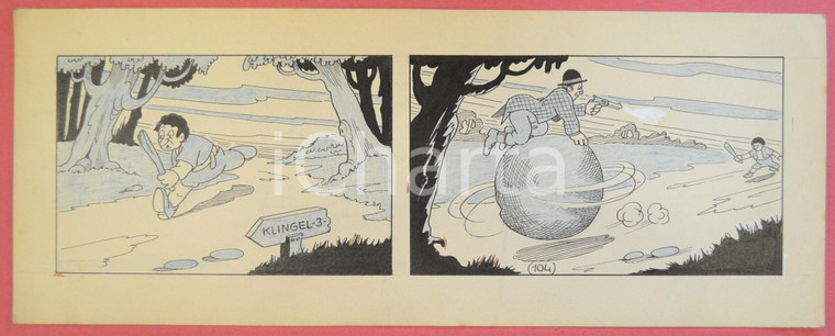 1950 ca DUTCH COMIC by A. REUVERS Original comic strip n.104 - ORIGINAL ART