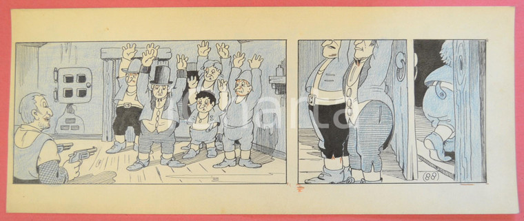 1950 ca DUTCH COMIC by A. REUVERS Original comic strip n.88 - ORIGINAL ART