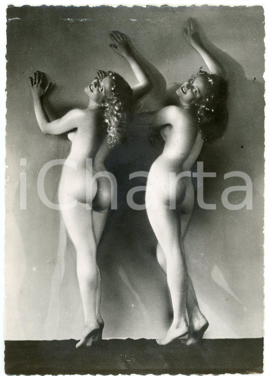 1950 ca VINTAGE EROTIC Nude young women from behind - Photo risque 10x15 cm