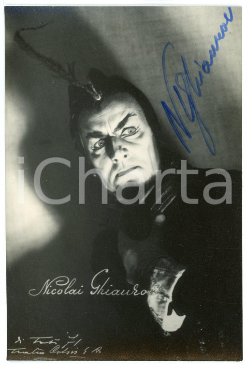 1971 BUENOS AIRES Nikolaj GHIAUROV as Mefistofele ("Faust") AUTOGRAPHED Photo Fotografia d'epoca, con autografo. CONDIZIONI: GFORMATO: 11x15 cm     originale e autentica 1