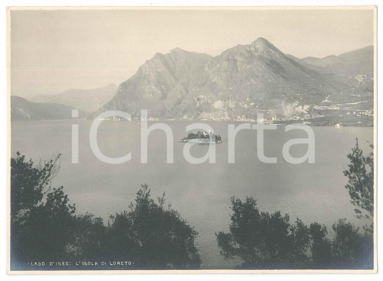 1930 ca LAGO D'ISEO - Isola di LORETO - Veduta - Foto 17x12 cm