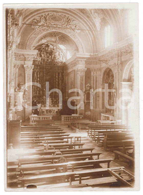 1930 ca ZONE (BS) Chiesa San Giovanni Battista - Interno - Foto 13x18 cm
