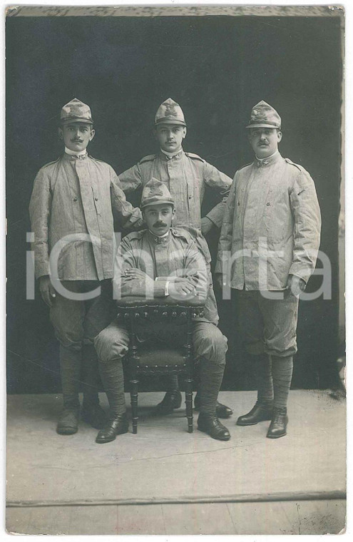 1910 ca ITALIA Soldati del REGIO ESERCITO Fotografia anonima 8x14 cm