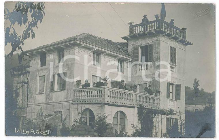 1920 ca LIGURIA (?) Villa AGOSTI - Foto CROZZA - ANIMATA RARA