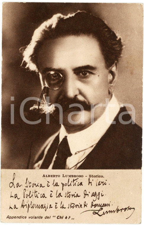 1928 Alberto LUMBROSO - Storico - CARTOLINE PARLANTI Ed. FORMIGGINI FP V