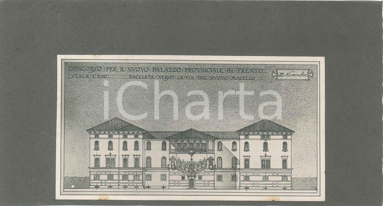 1920 ca TRENTO Concorso Palazzo Provinciale *2 Foto progetto arch. FERRAZZA (1)