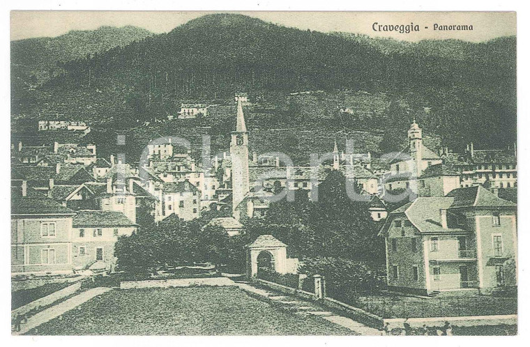 1931 CRAVEGGIA (VB) Panorama del paese - Cartolina FP VG