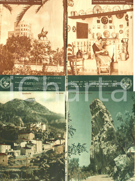 1940 ca MALLORCA (E) Fomento del Turismo PALMA DE MALLORCA *Opuscolo